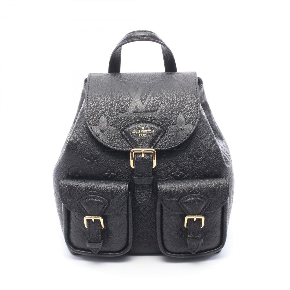 Louis Vuitton Backpack Monogram Empreinte Noir Black Rucksack Bag Leather Black